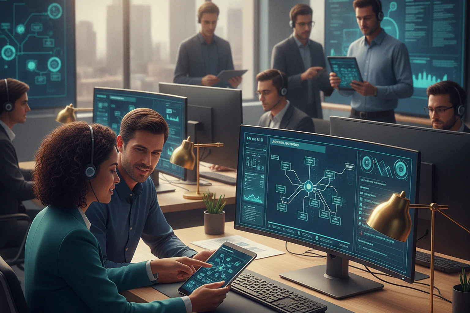 call center assistant change control record editorial illustration
