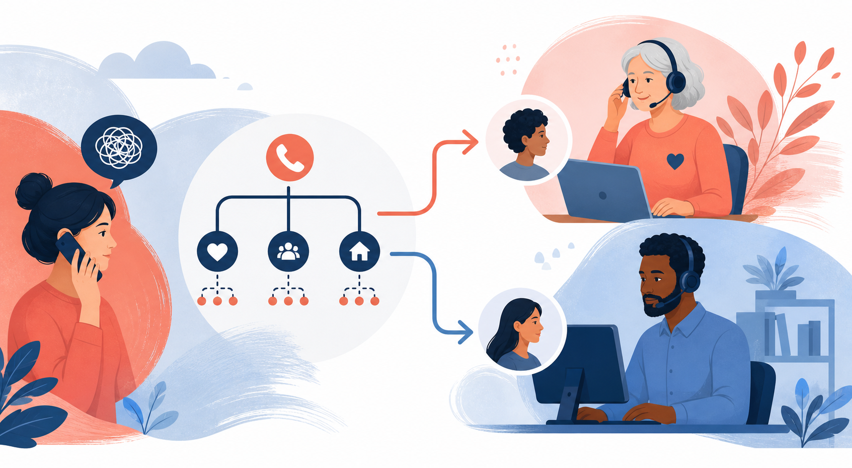 Editorial illustration about physical therapy clinics call handling